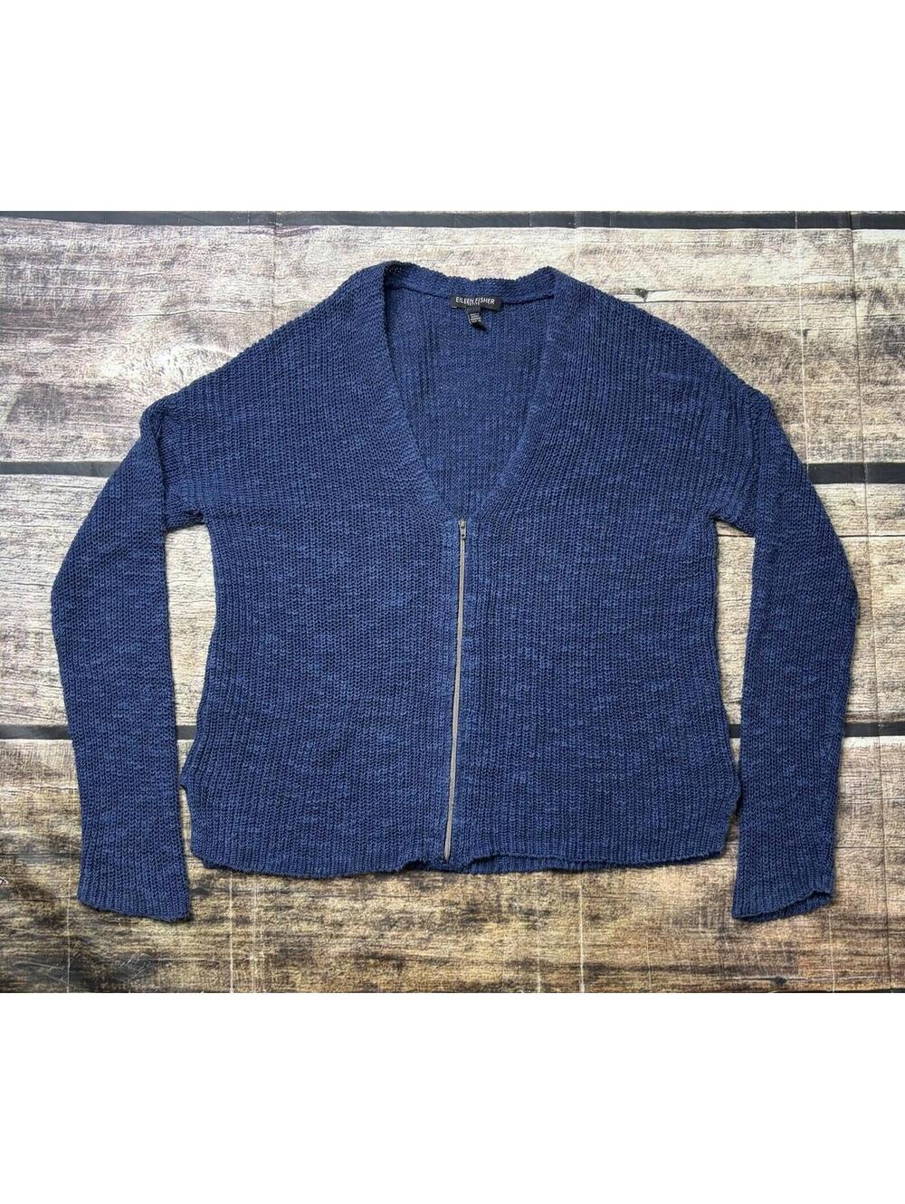 Eileen Fisher Sweater Women's Small P Organic Linen Cotton